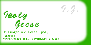 ipoly gecse business card